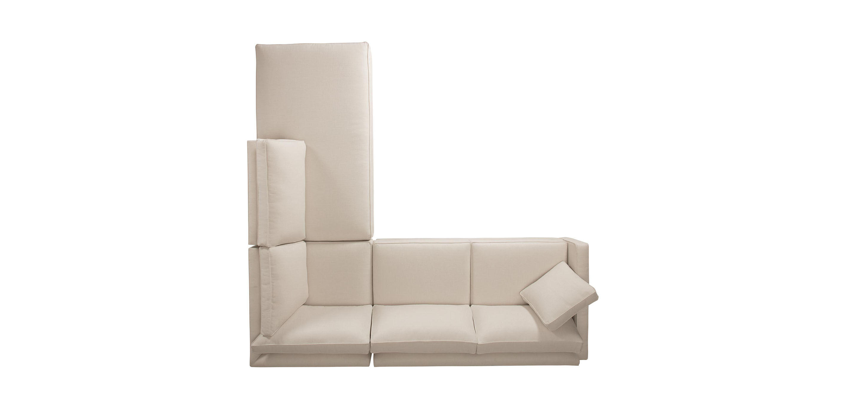 Melrose Too ThreePiece Open End Sectional Ethan Allen