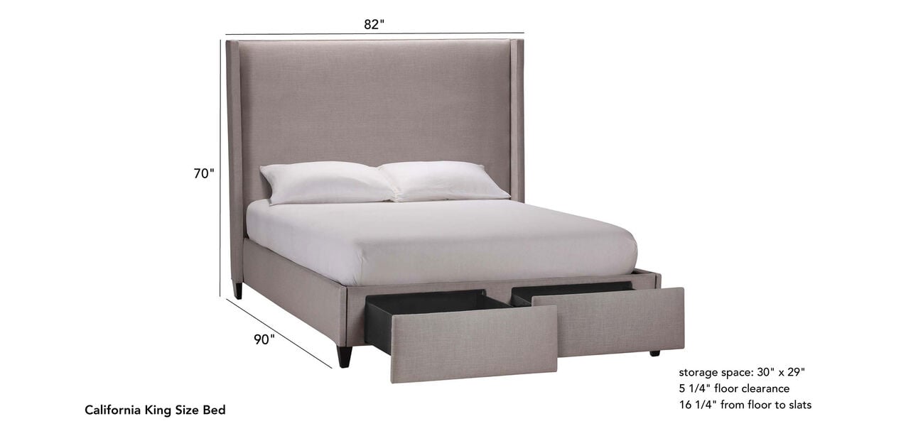 Colton Upholstered Storage Bed With, Tall Headboard Beds With Storage