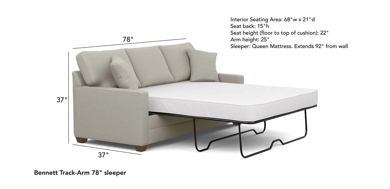Ethan Allen - sofabed size and dimensions - size-charts.com