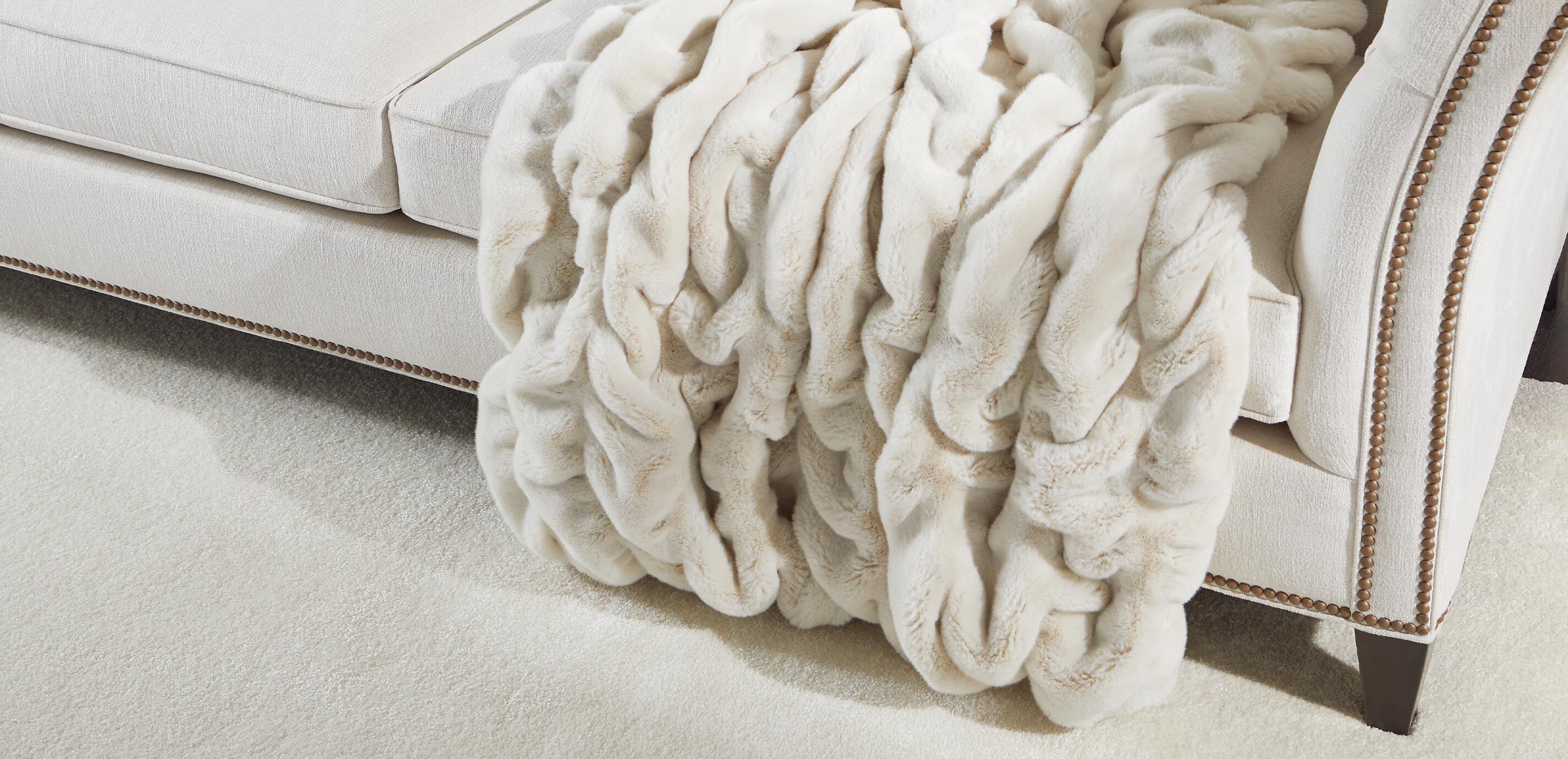 Faux Fur Mink Ruched Throw_2