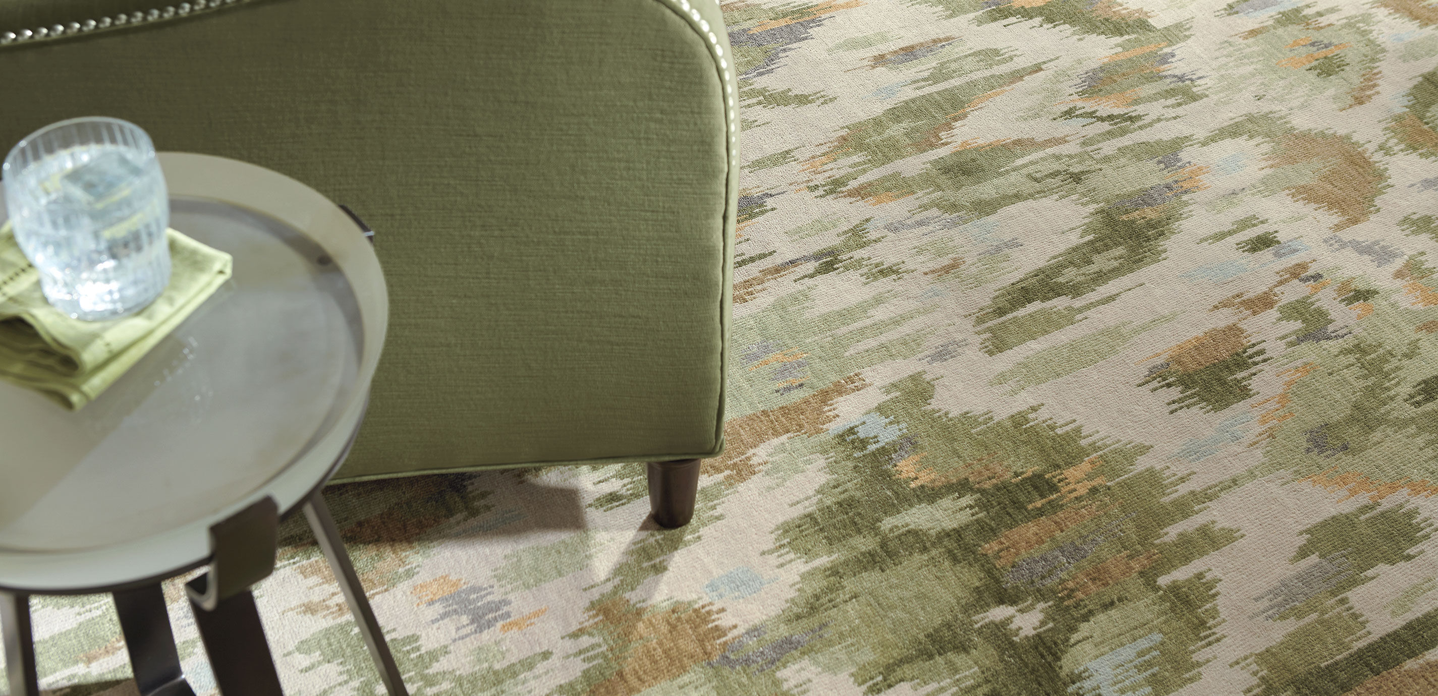 Nouveau Green Ikat Rug_8