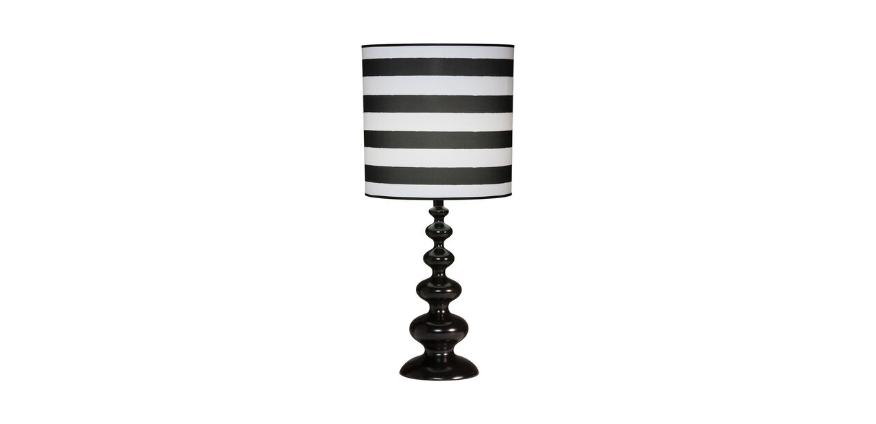 Modern Spindle Table Lamp, Mickey's Ear Black table lamps Ethan Allen
