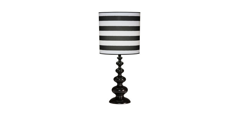 Modern Spindle Table Lamp, Mickey's Ear Black table lamps Ethan Allen