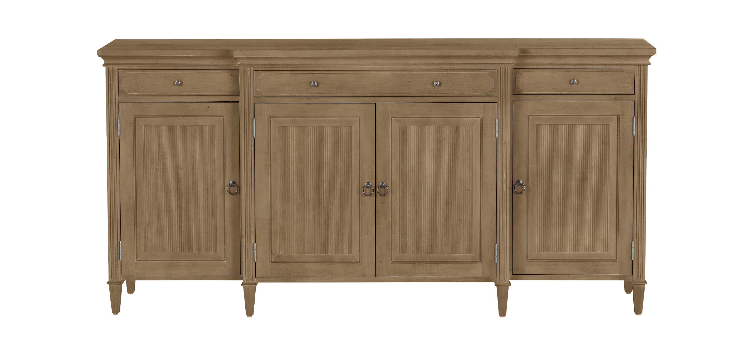 Davos Four-Door Wood Buffet with Breakfront Detail | Ethan Allen