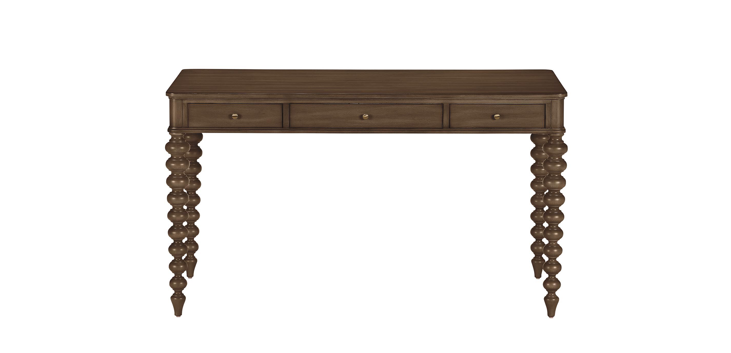 Custom Rounded-Corner Home Office Desk