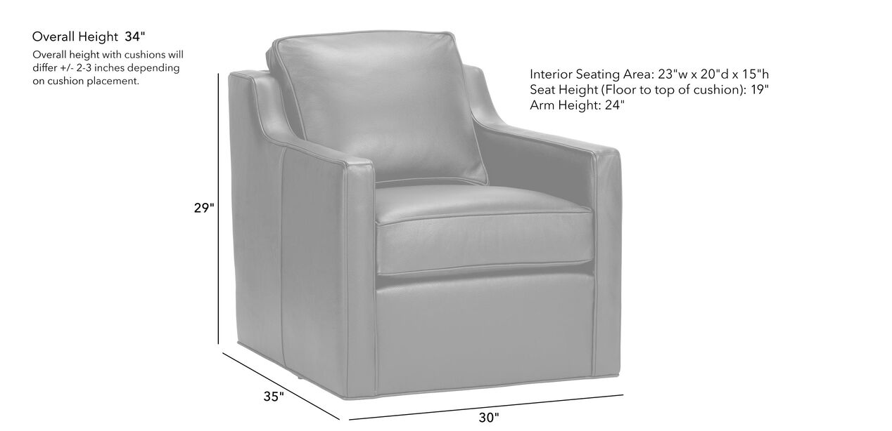 Wes Leather Modern Swivel Armchair Ethan Allen Chairs Ethan Allen