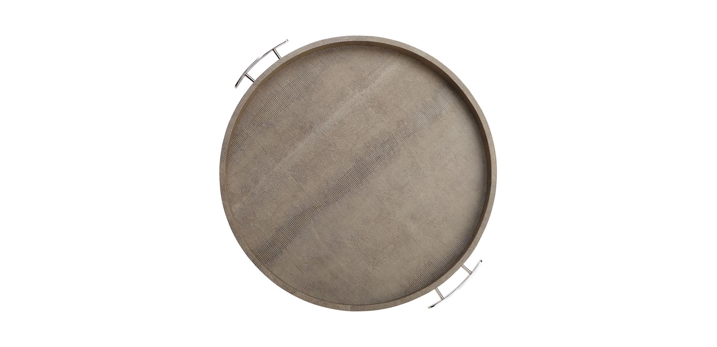 Embossed Round Leather Tray_1