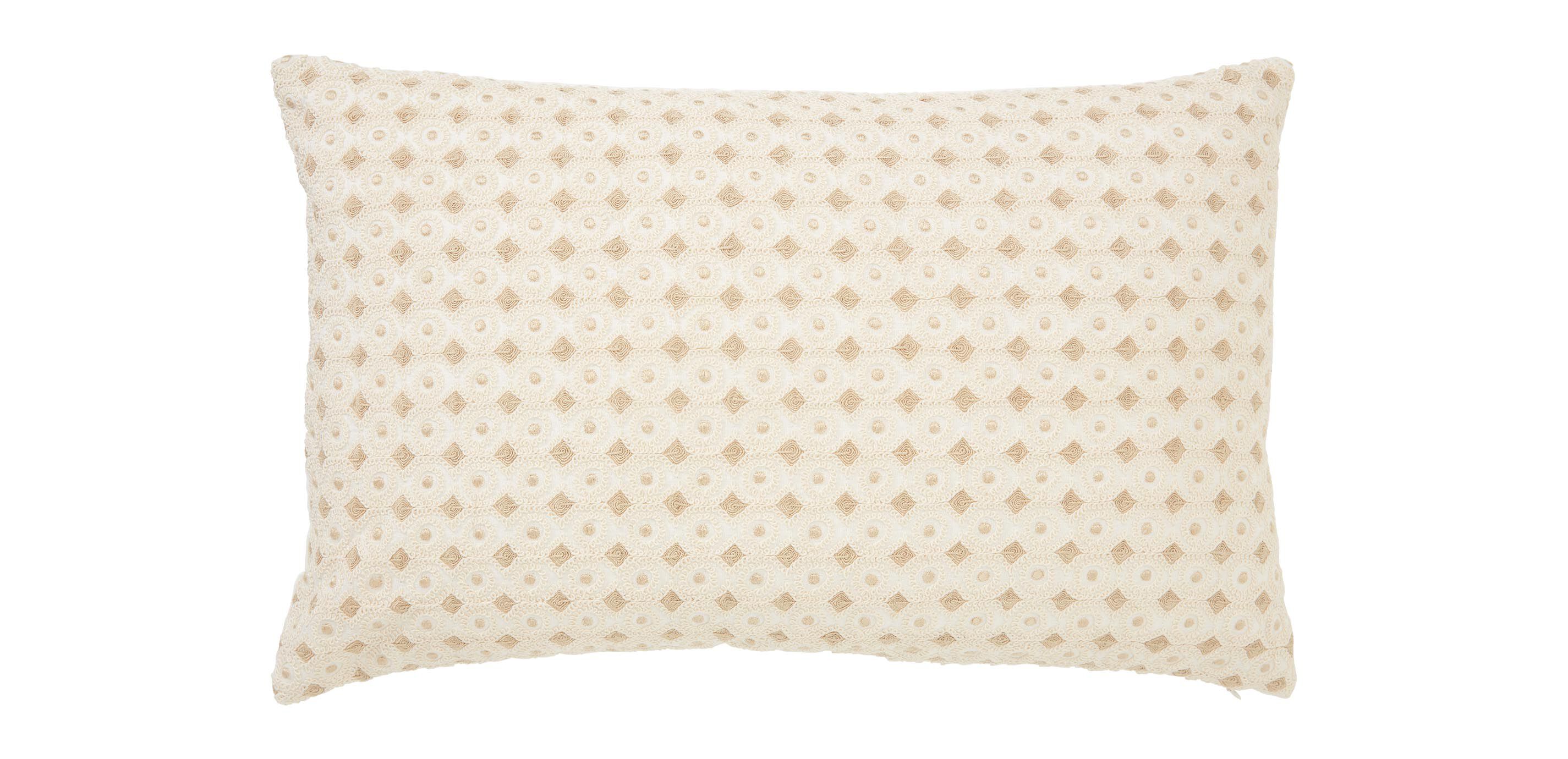 Corded Swirl 100% Linen Lumbar Pillow
