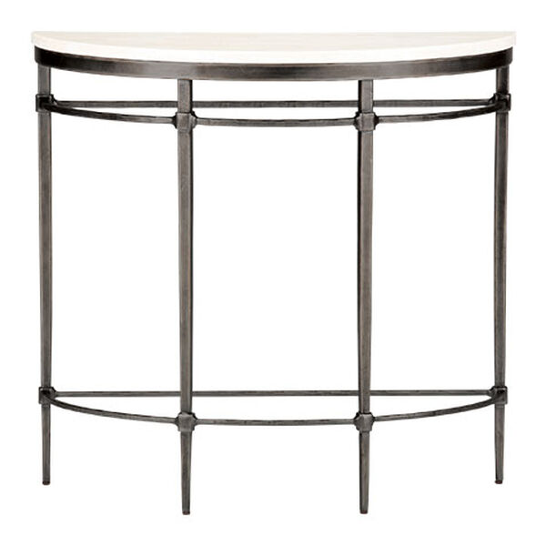 Vida Stone-Top Demilune Console