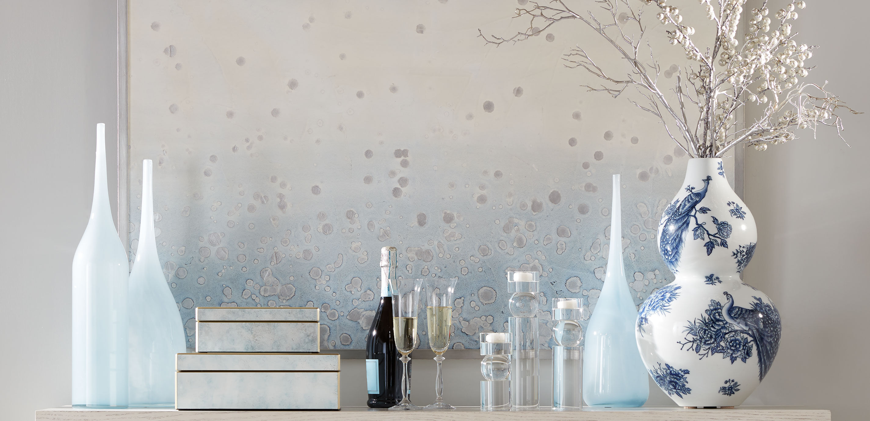 Blue Glass Goddess Vase_2