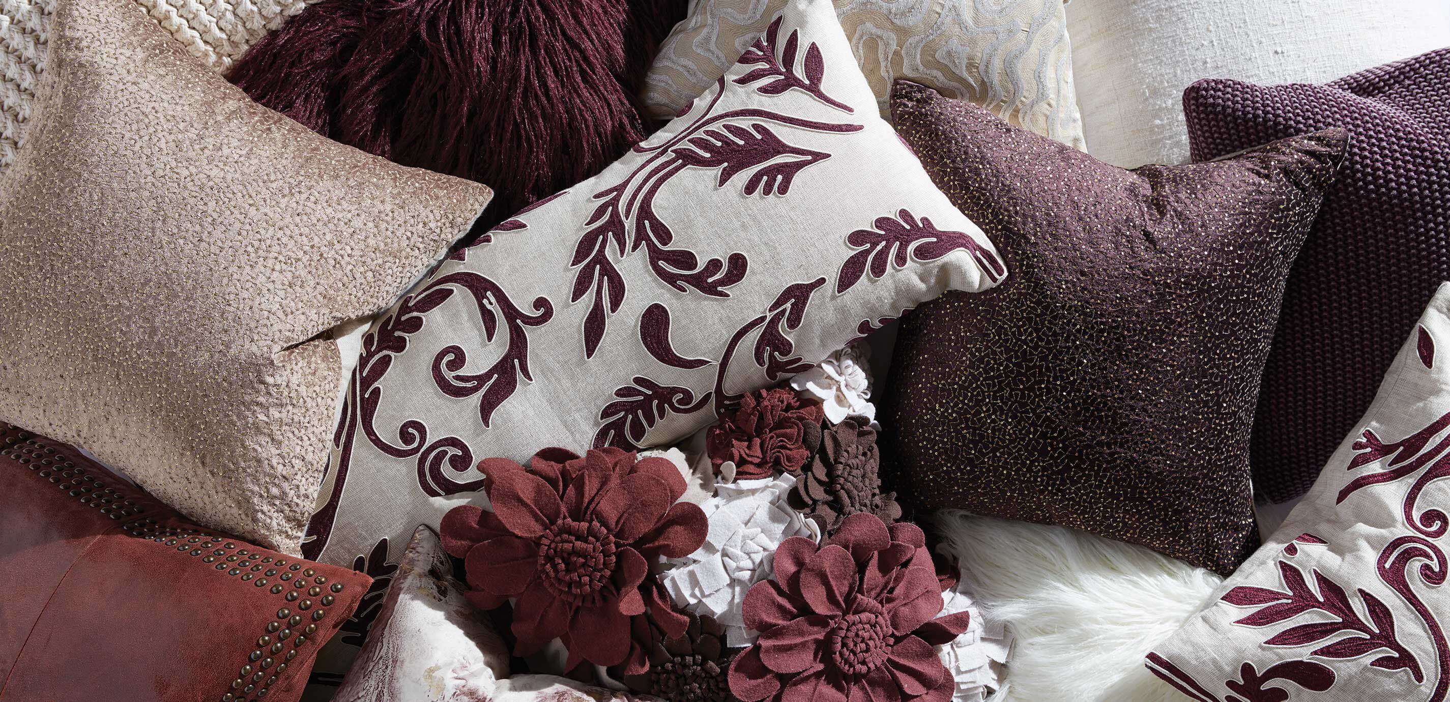Embroidered Linen Lumbar Pillow