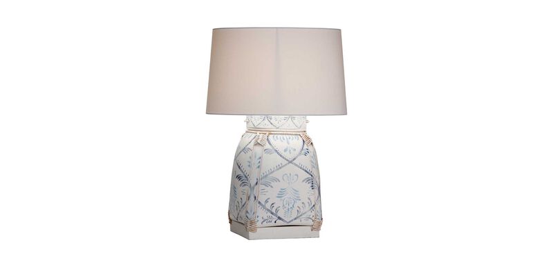 Jasmine Blue Bamboo Table Lamp Table Lamps Ethan Allen