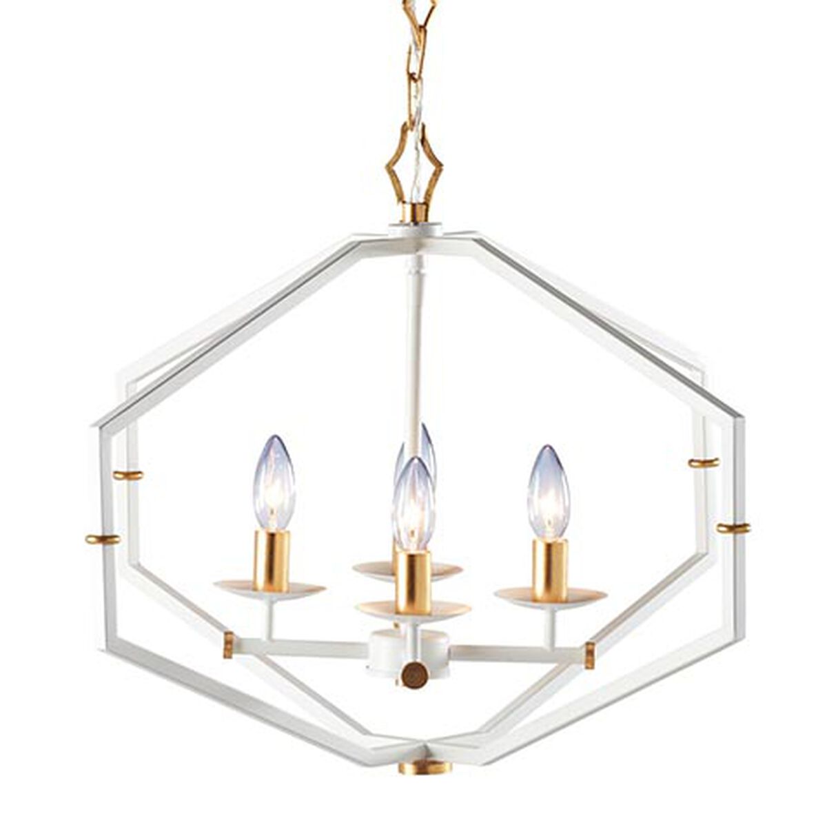 Kennedy Modern White Chandelier