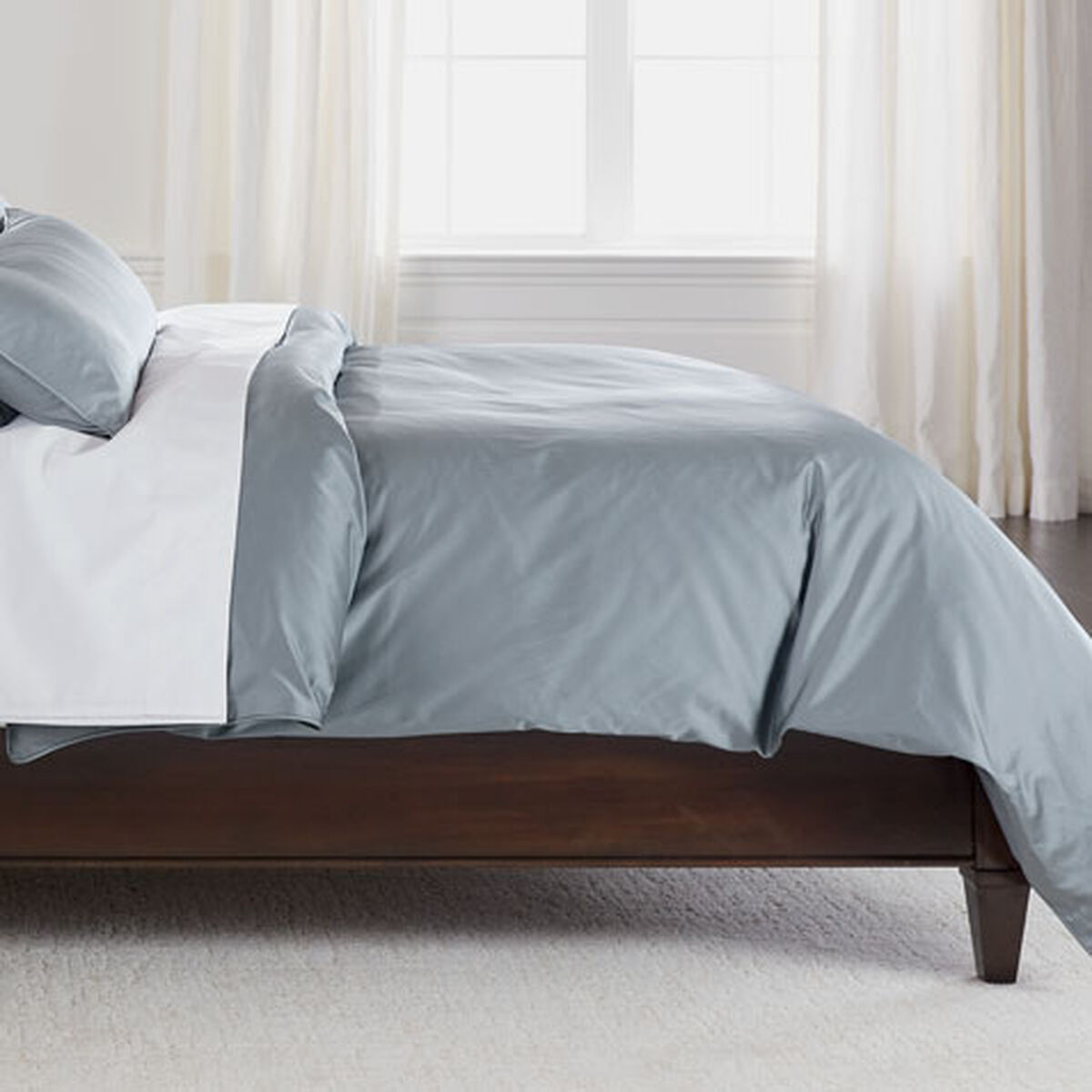 Salena Solid Duvet Cover, Mist Blue