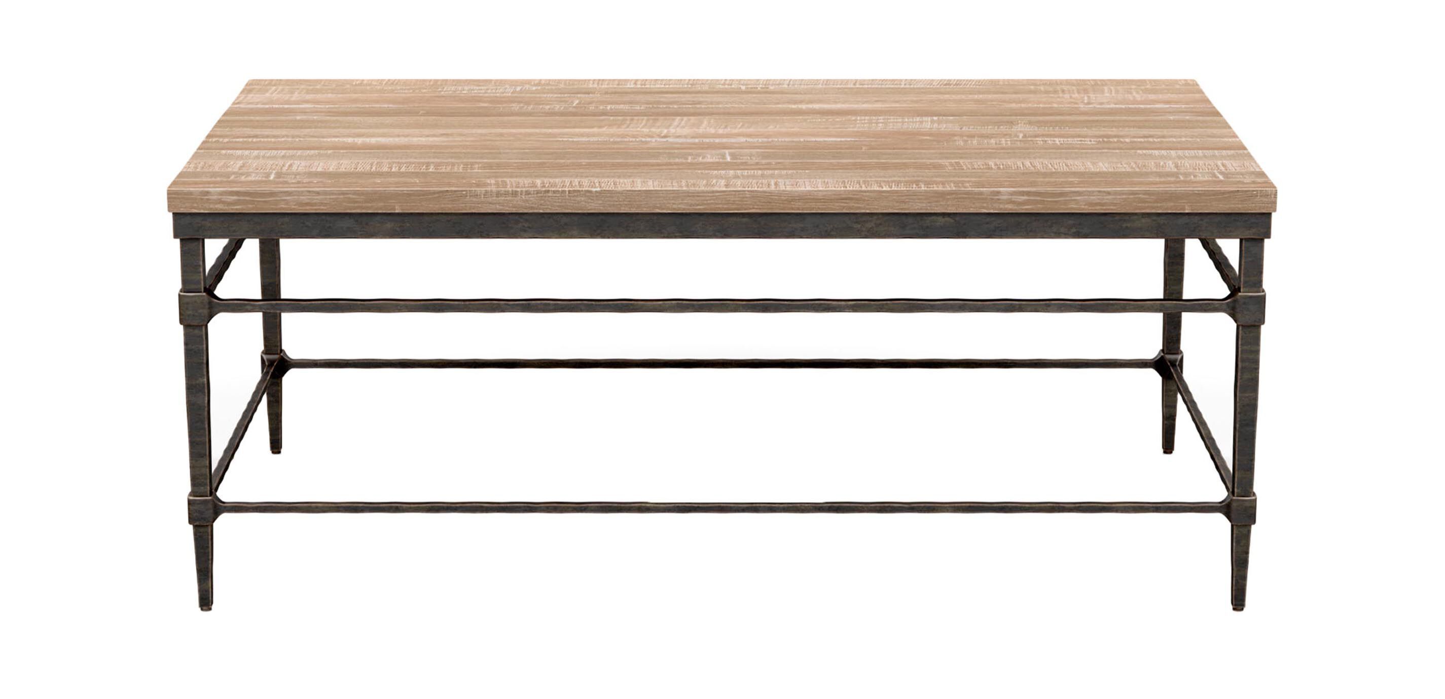 Vida Rectangular Wood-Top Coffee Table