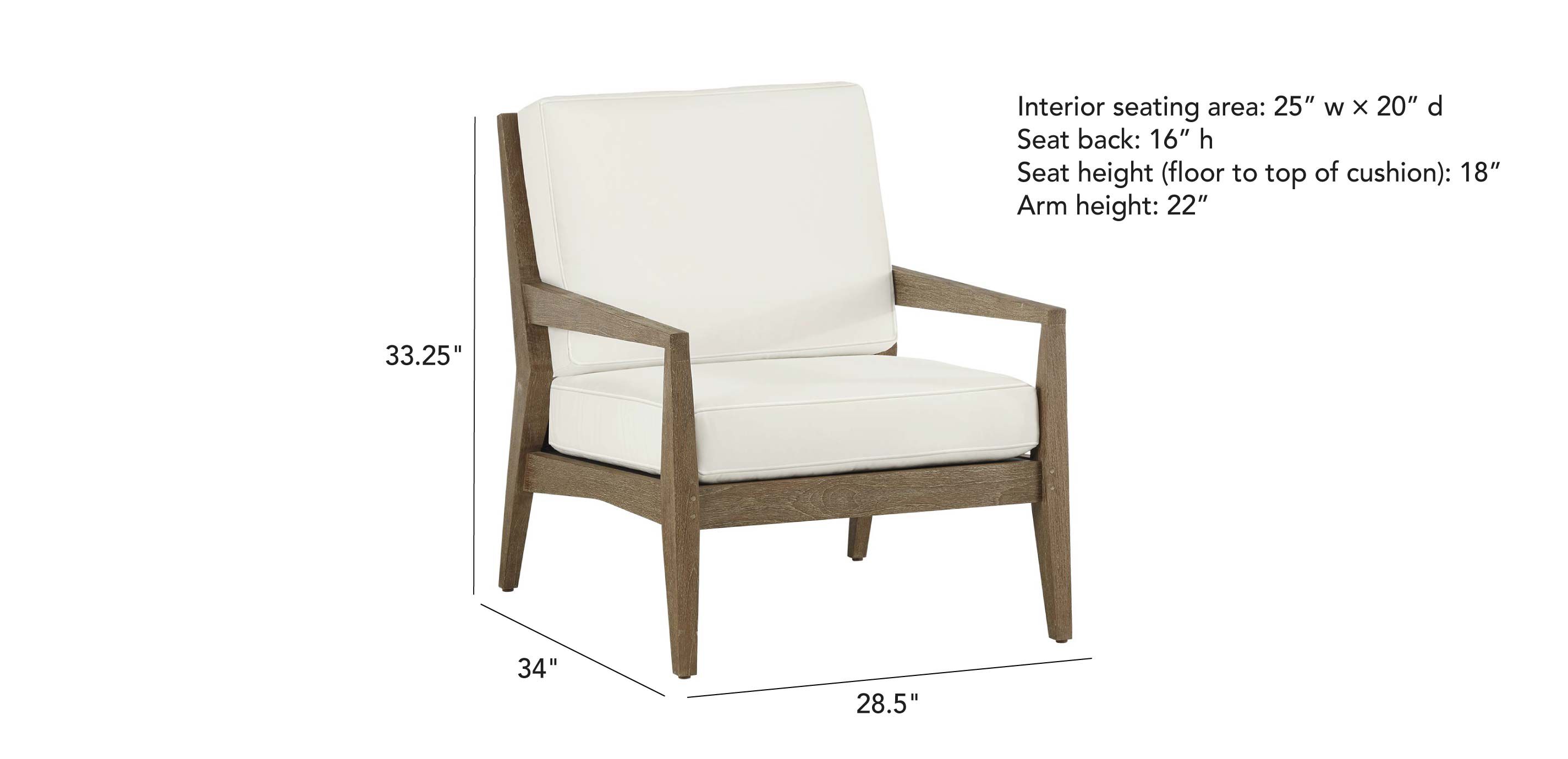 Lounge chair seat height shop