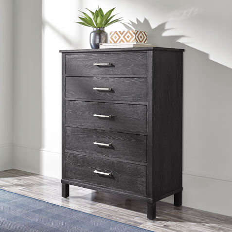 Dark gray stained dresser discount