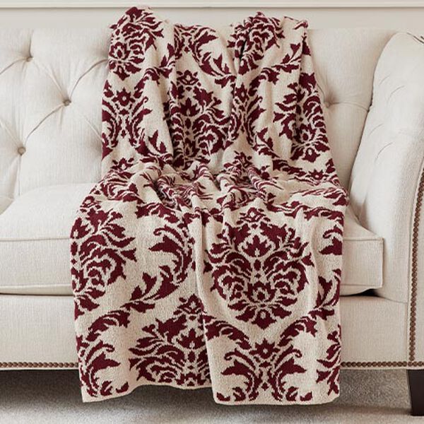 Recycled Cotton Damask Throw