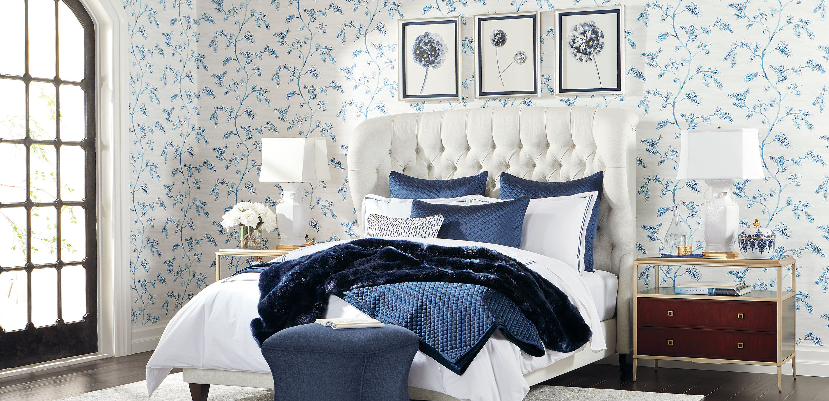 Salena Quilted Coverlet and Shams Set, Navy_9