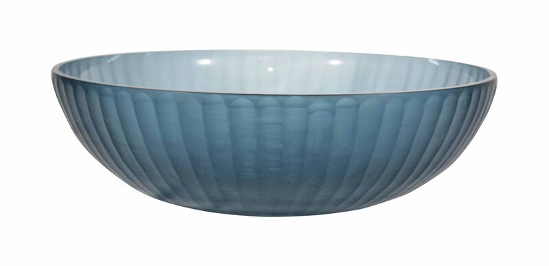 Afina Blue Glass Bowl | Blue Decorative Bowl | Ethan Allen