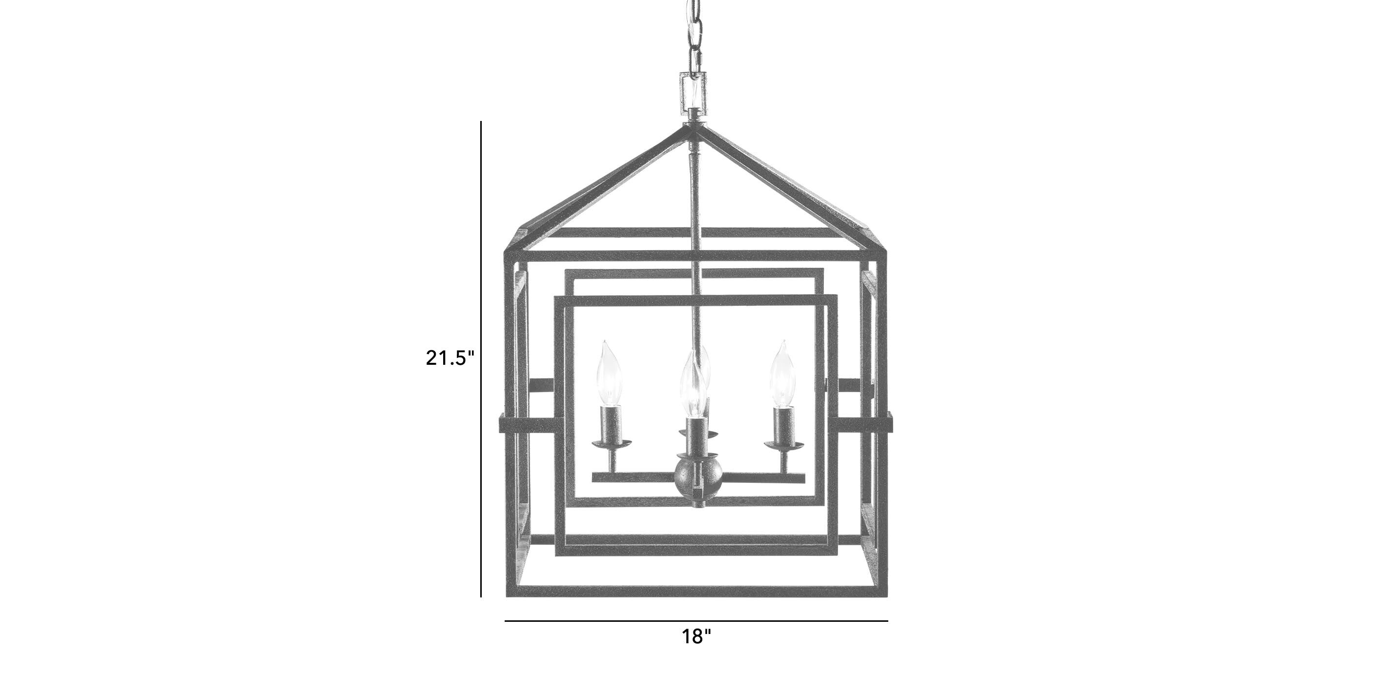 Killian Black Lantern Pendant Light_1
