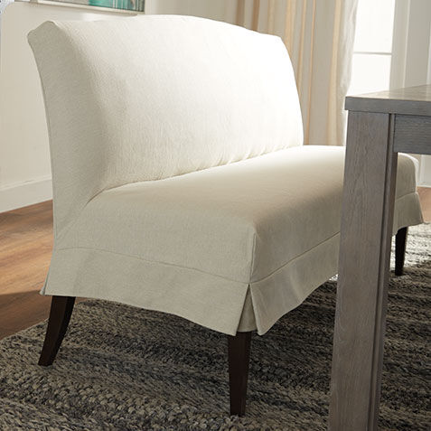 Cassian Slipcovered Dining Bench Product Tile Hover Image 332299