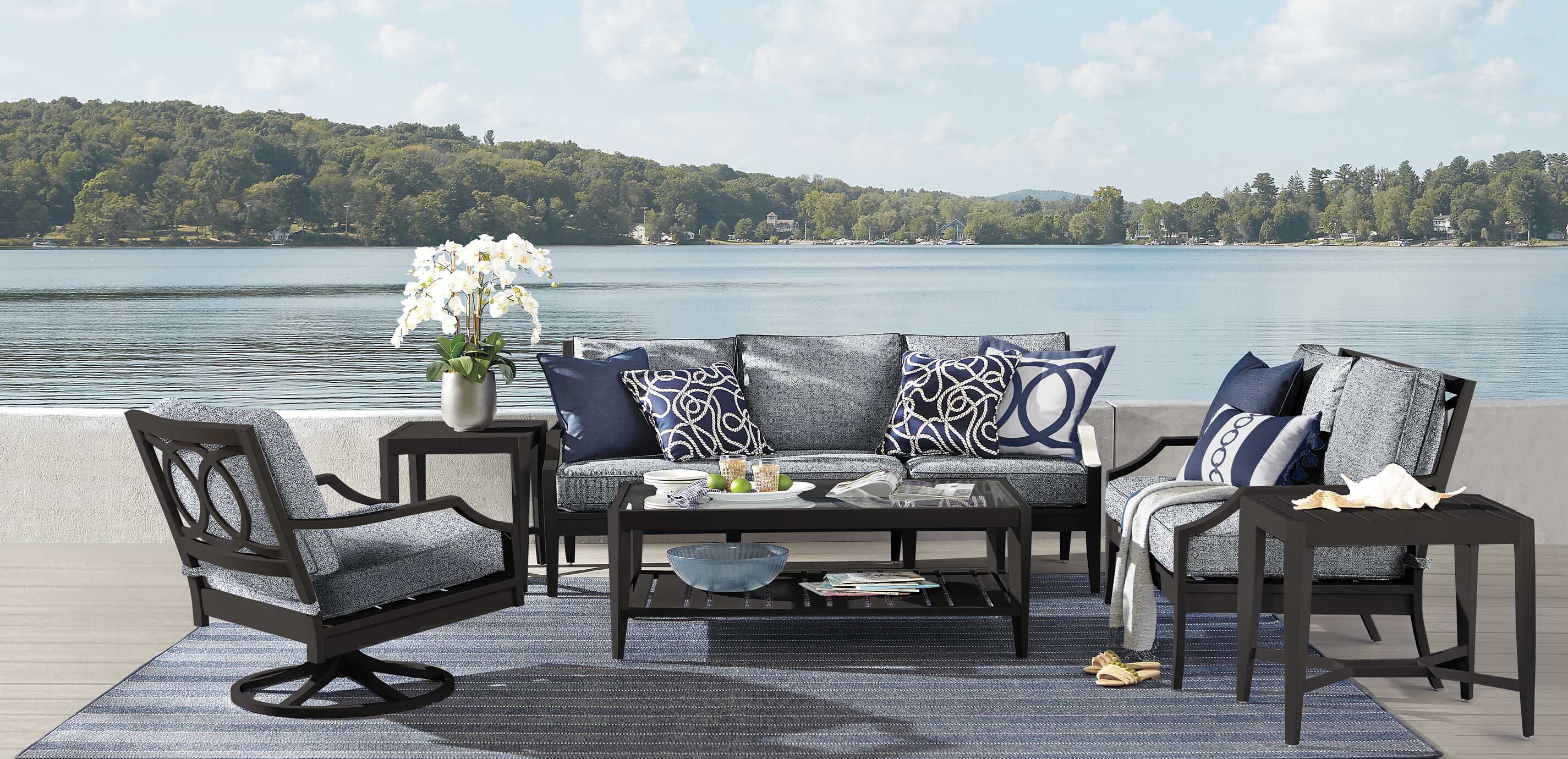 Nod Hill Aluminum Outdoor SpringBase Motion Chair Ethan Allen