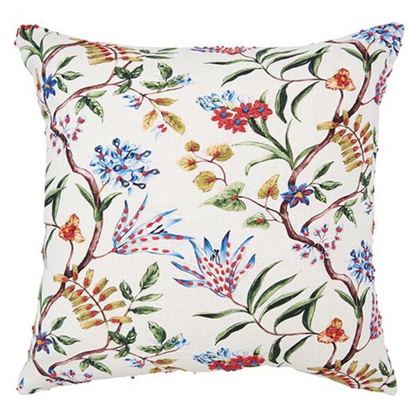 Multi Floral Print Knotted Pillow