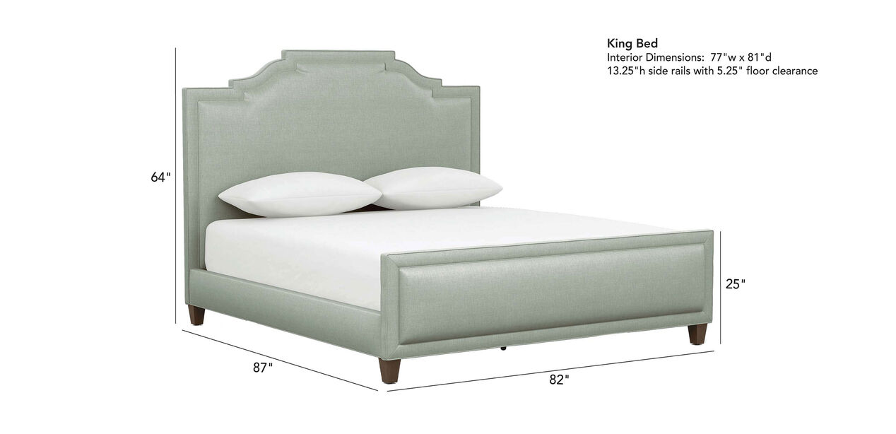 Quinn Bed with Tall Footboard Beds Ethan Allen