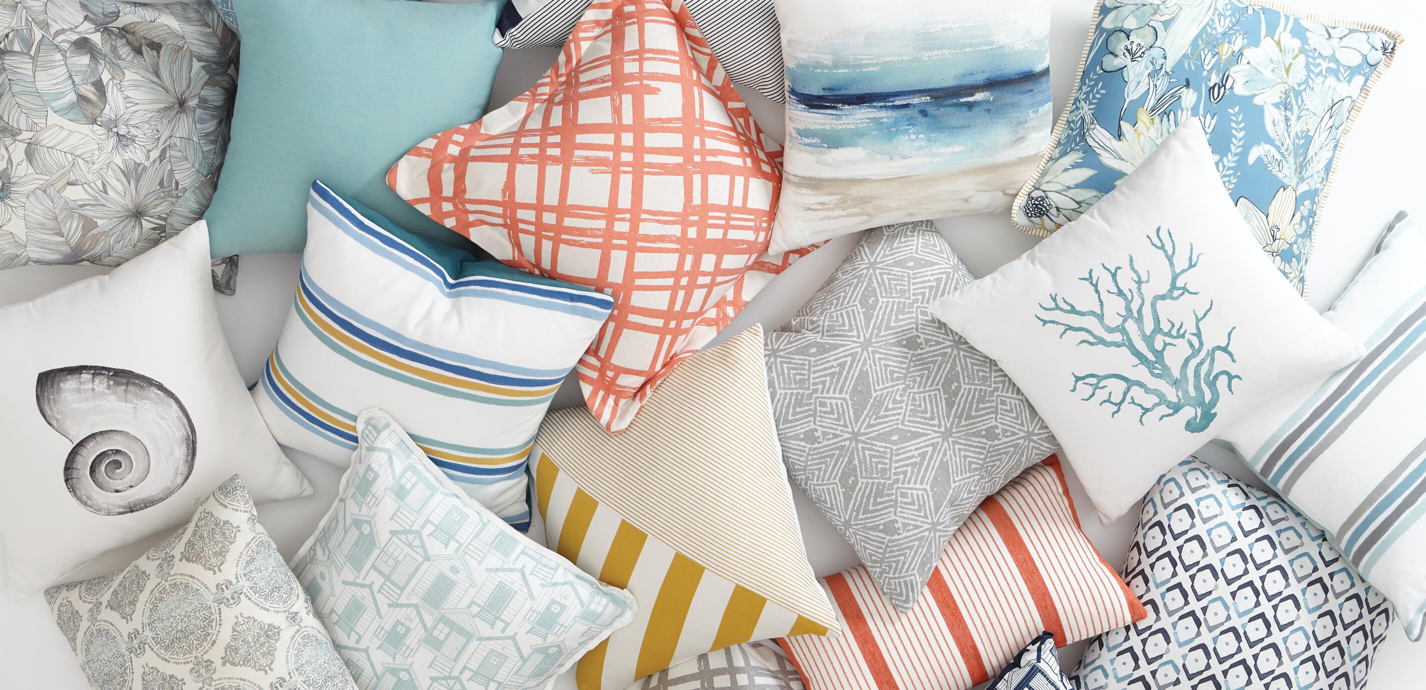 Outdoor aqua pillows clearance