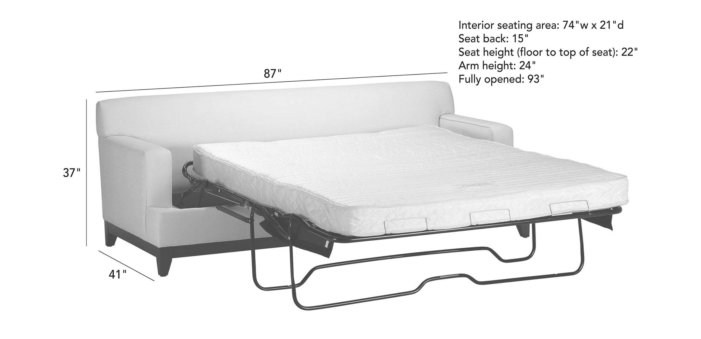 Arcata Sleeper Sofa Quick Ship Queen Sofa Bed Ethan Allen