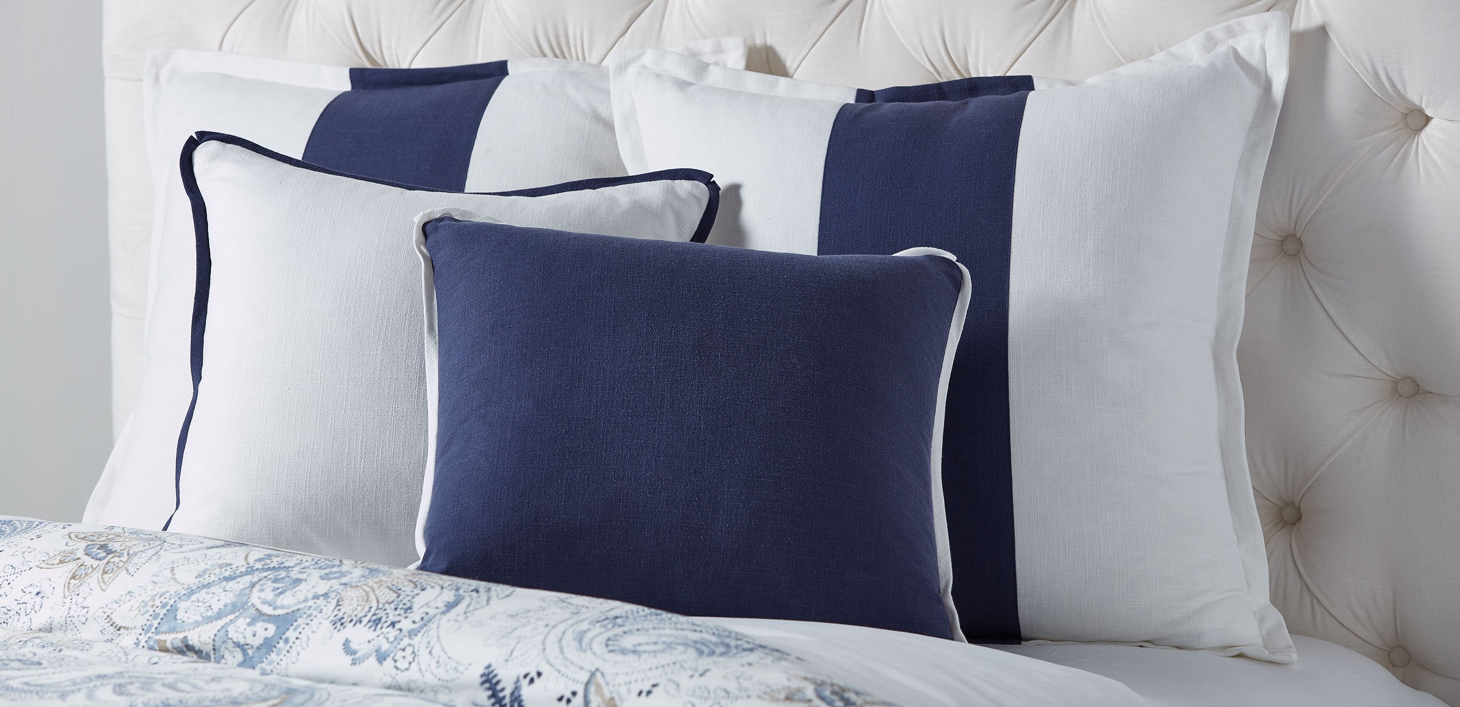 Blue and white sales euro sham