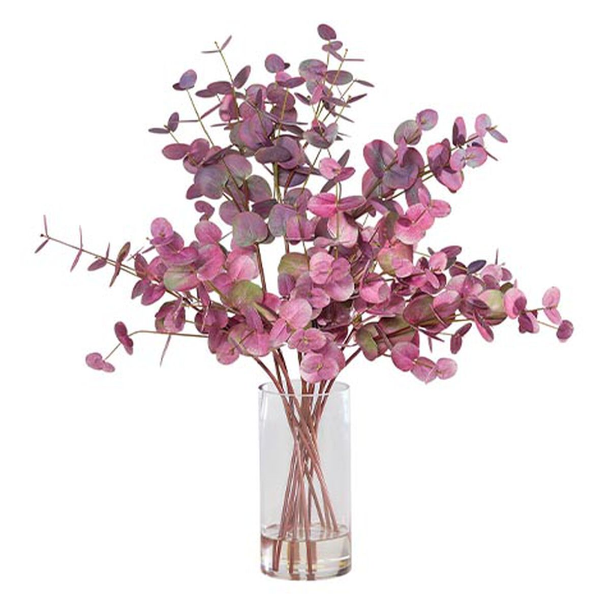 Burgundy Eucalyptus Arrangement in Glass Vase
