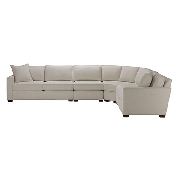 Spencer Track-Arm Four-Piece Sectional with Curved Wedge