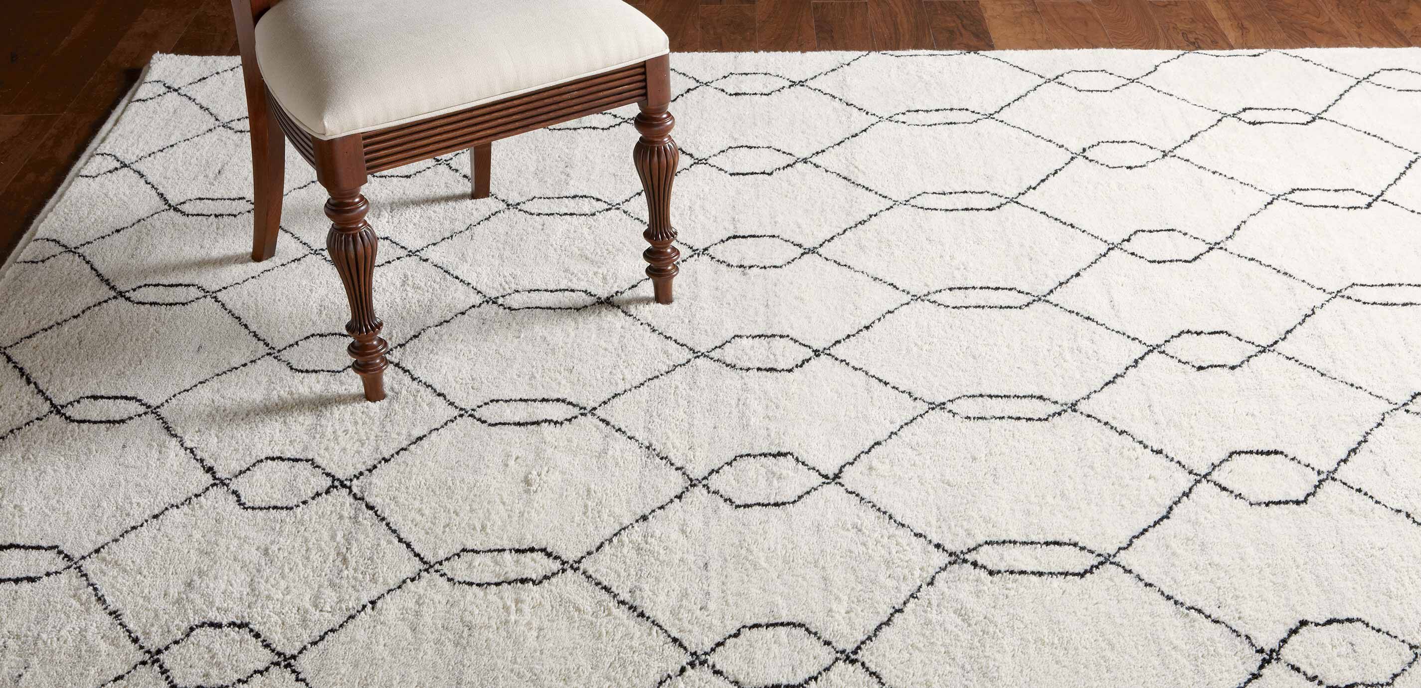 Tulu Trellis Rug, Natural/Black_1