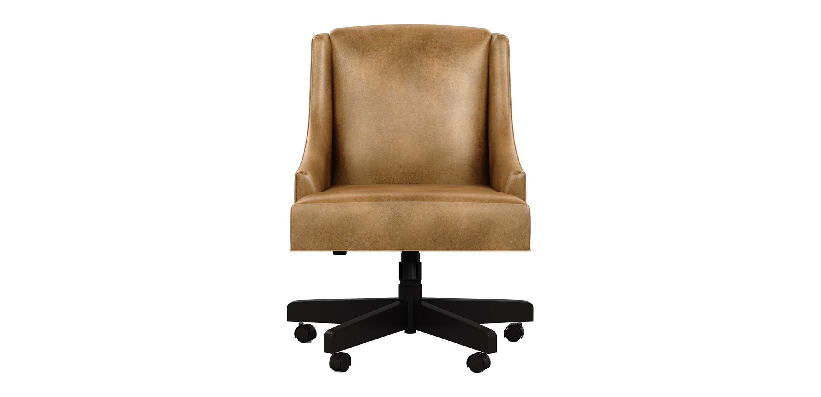 Ethan allen leather office chair clearance