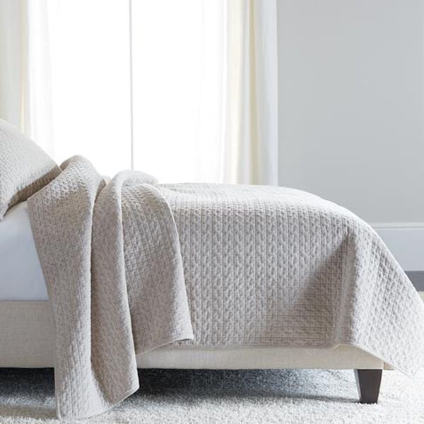Salena Velvet Coverlet, Taupe