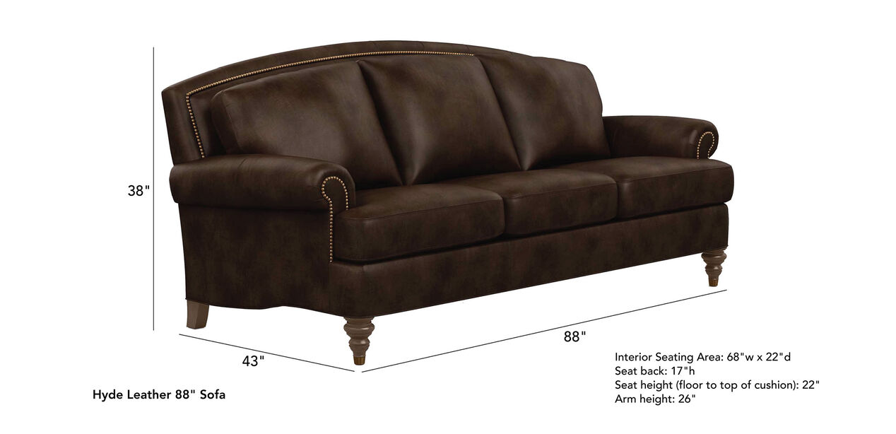Hyde Leather Sofas, Quick Ship Sofas & Loveseats Ethan Allen