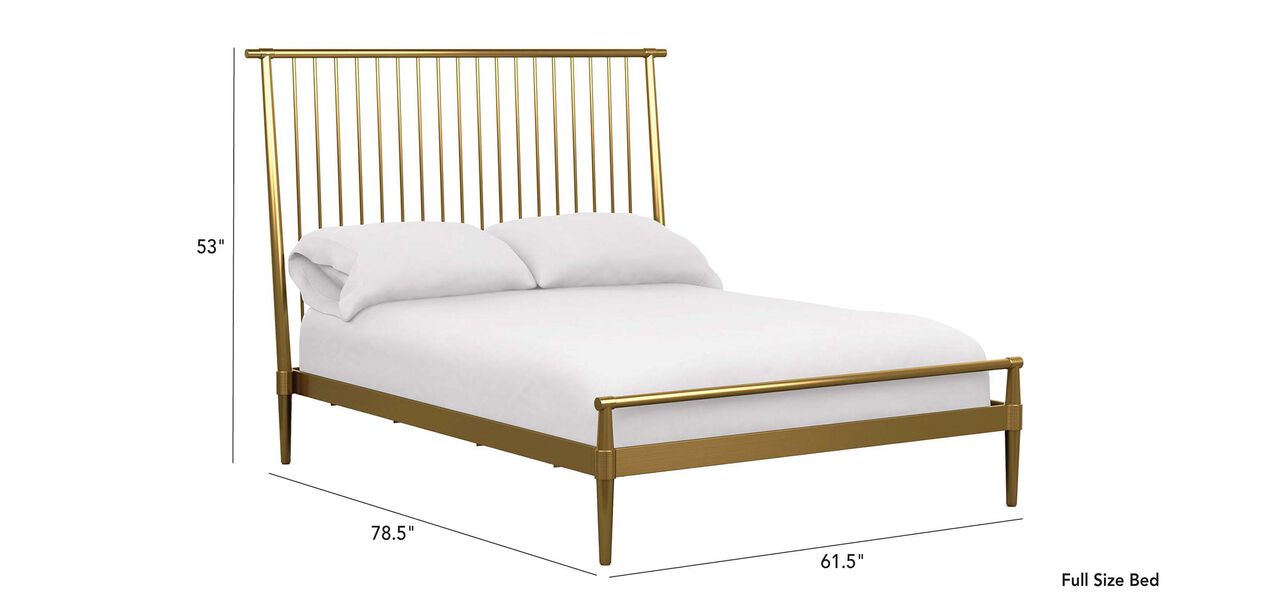 Emmett Metal Minimalist Bed Ethan, How To Set Up A Full Size Metal Bed Frame