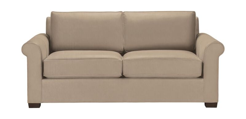 Spencer Roll Arm Leather Sofa, Ethan Allen Leather Sofa And Loveseat