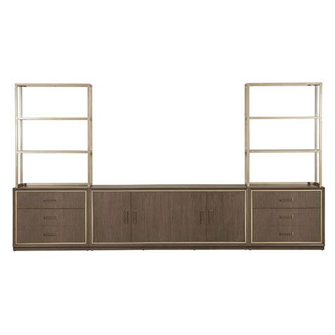 Faraday Classic Large Five-Piece Media Center with Drawers image