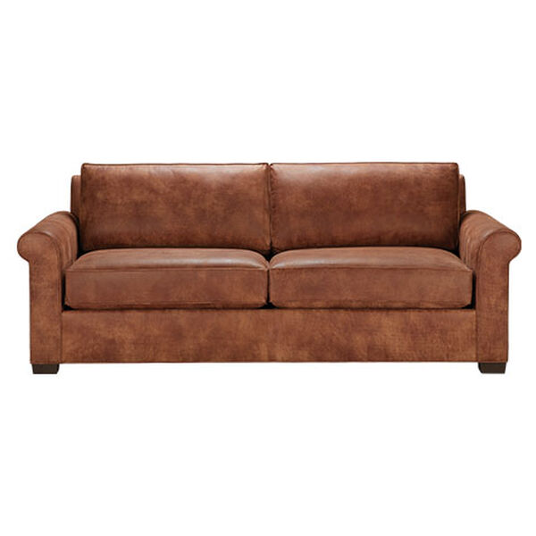 Spencer Roll-Arm Leather Sofa