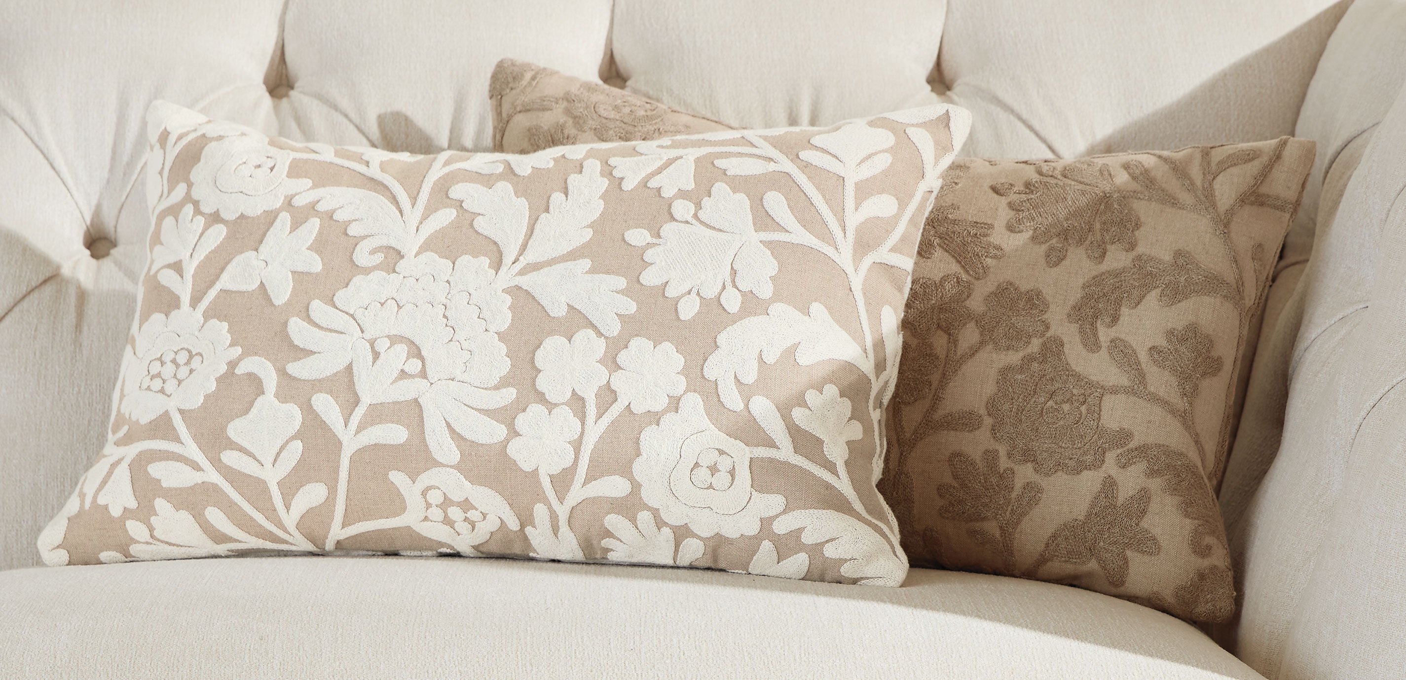 Crewel Stitch Botanical Lumbar Pillow_1