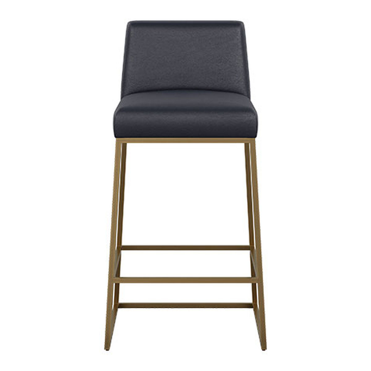 Jewel Metal Base Leather Counter Stool