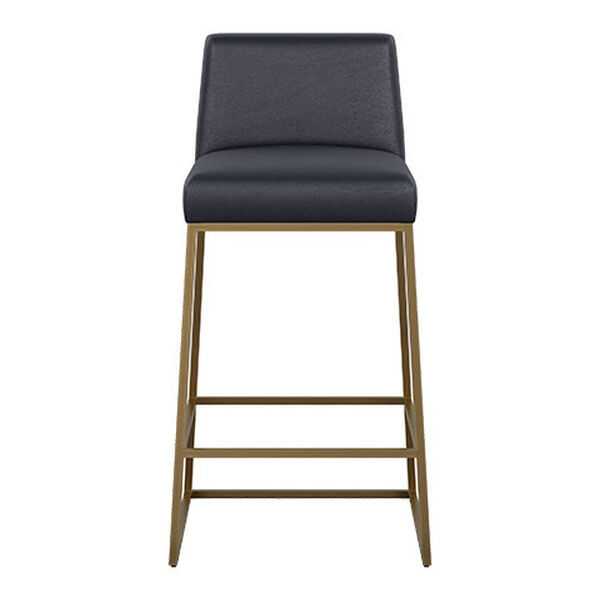 Jewel Metal Base Leather Counter Stool