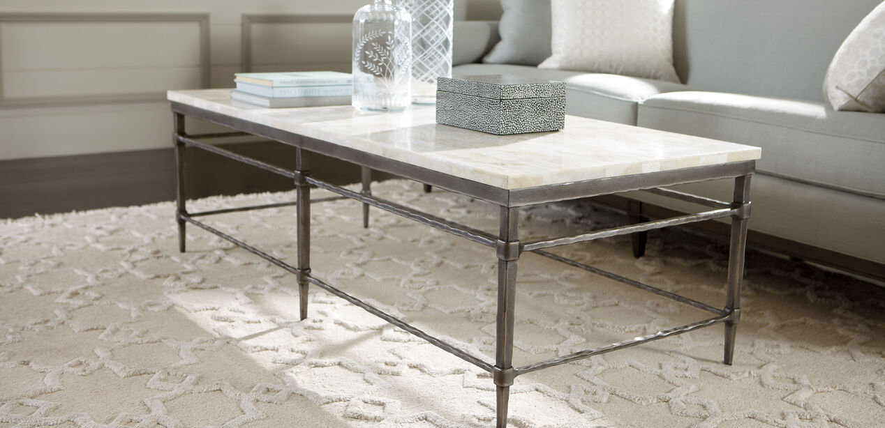 Vida Stone Top Coffee Table, Stone Top Coffee Table With Drawer