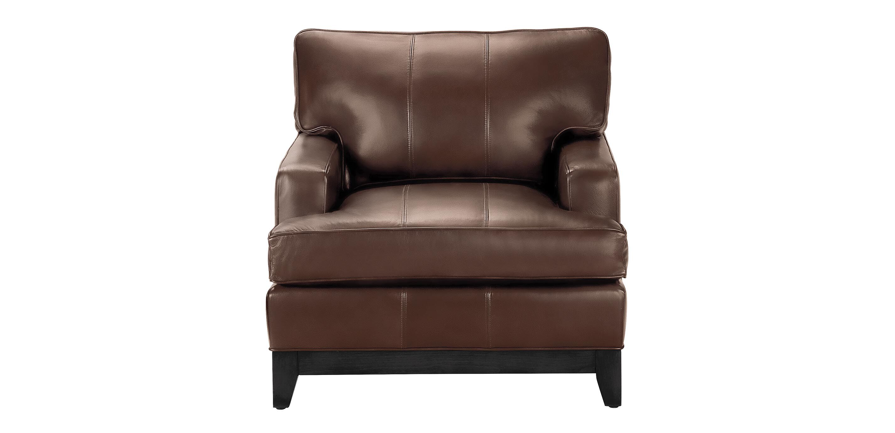 Arcata Leather Chair, Quick Ship Occasional Chair Ethan Allen