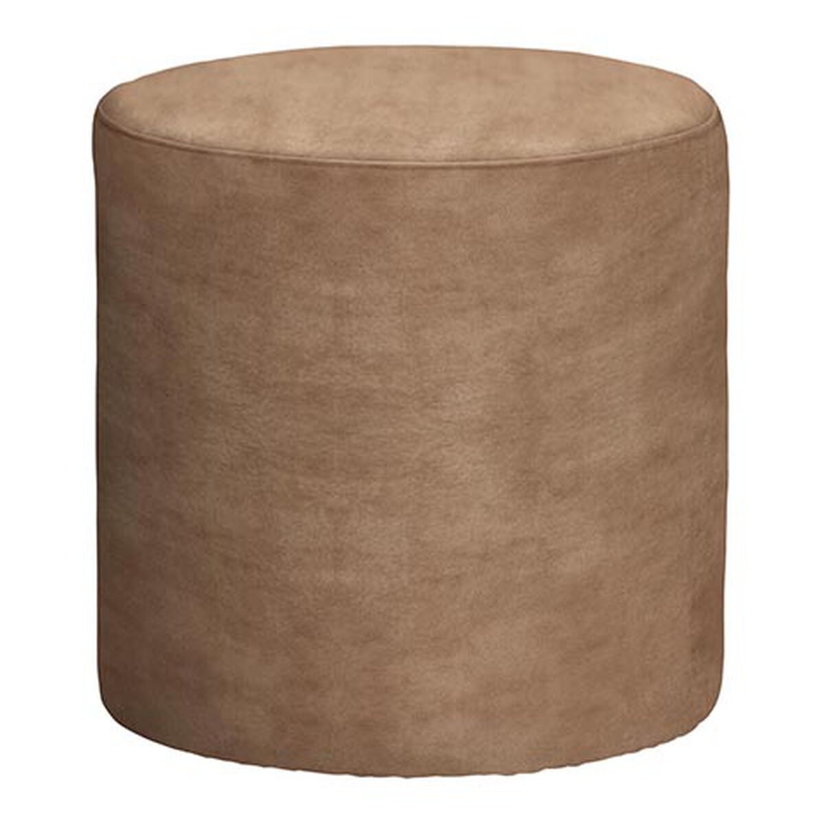 Alba Leather Cylinder Accent Ottoman