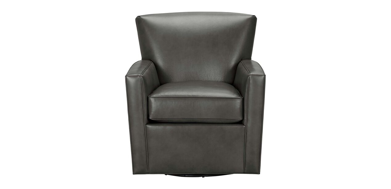 Turner Leather Swivel Chair Quick Ship Chairs Chaises Ethan Allen