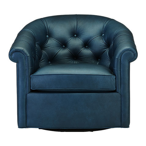 Clyde Leather Swivel Chair image